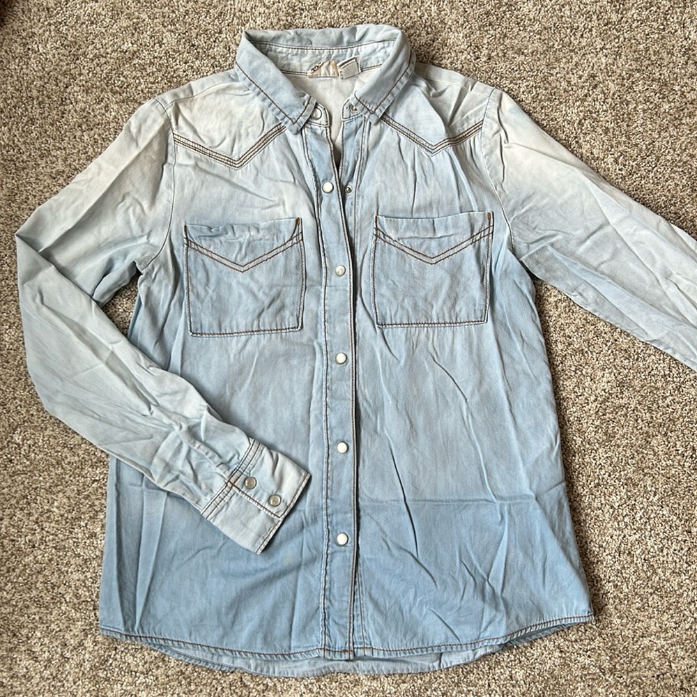 Denim button up shirt